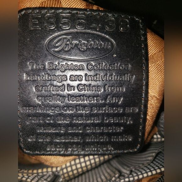 BRIGHTON Sienna Black EMBOSSED LEATHER Shoulder Hand Bag - Picture 10 of 15